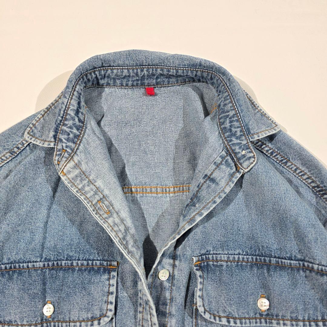 リヴドロワ 【MONN.:.(モン)】ビッグデニムシャツ ブルー