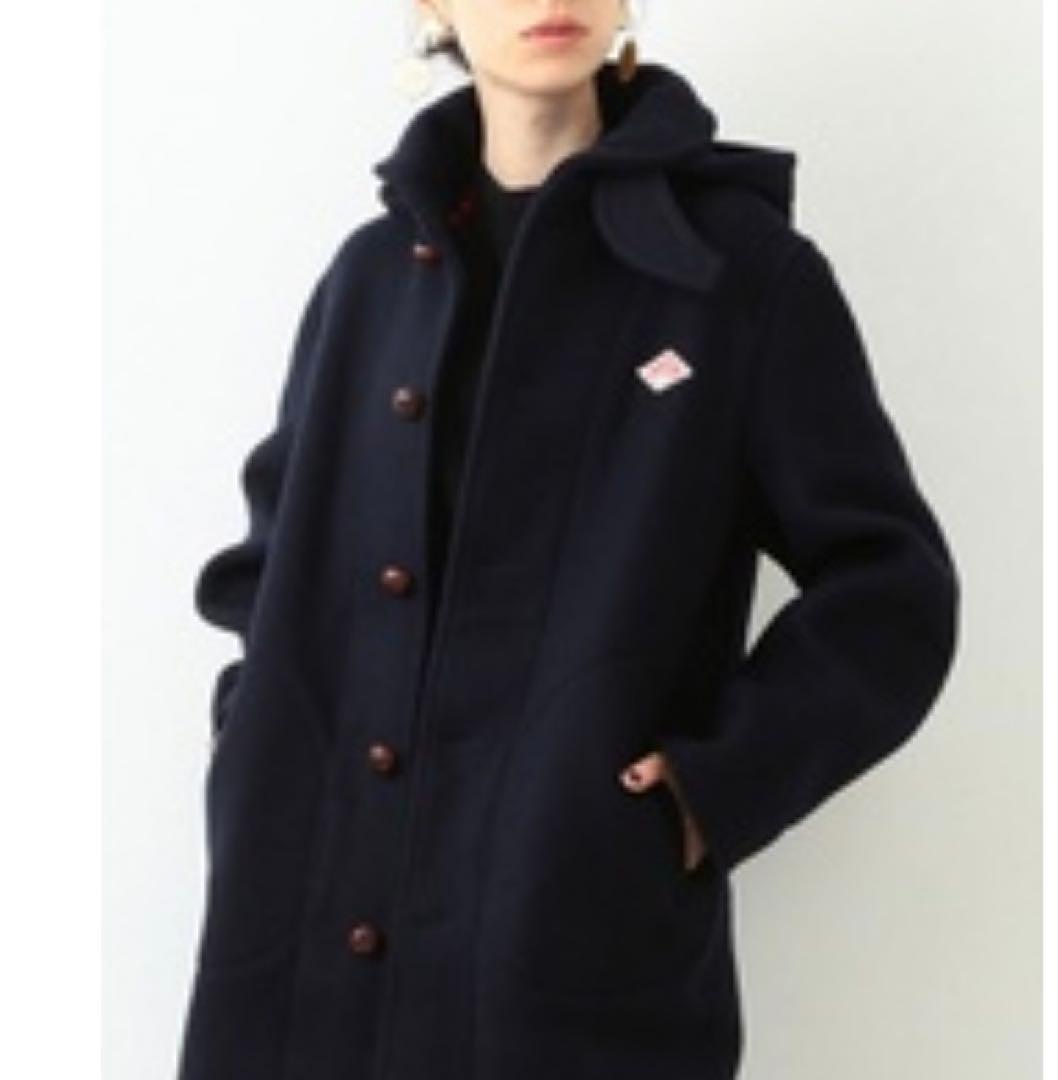 （新品に近い）ダントン☆DANTON☆コート☆ウールモッサ☆ネイビー 紺色☆38