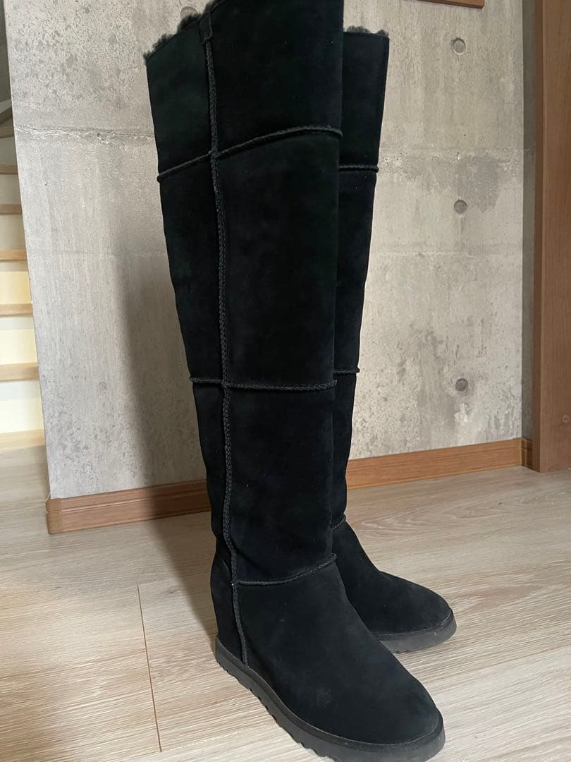 UGGアグ ムートンロングブーツ♡ブラック