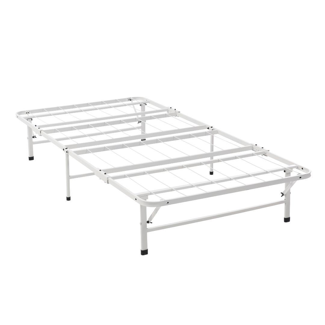 数量限定！パイプベッド 折りたたみベッド シングル 組立簡単 （S）WHITE