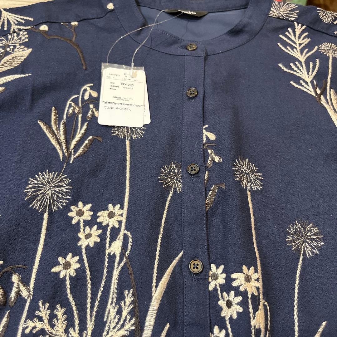 marble sud未使用タグ付長袖刺繍ブラウスEMB higotai