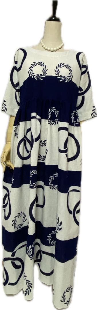 浴衣　反物　リメイク　マキシ丈　ワンピース