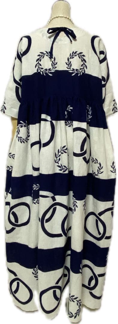 浴衣　反物　リメイク　マキシ丈　ワンピース