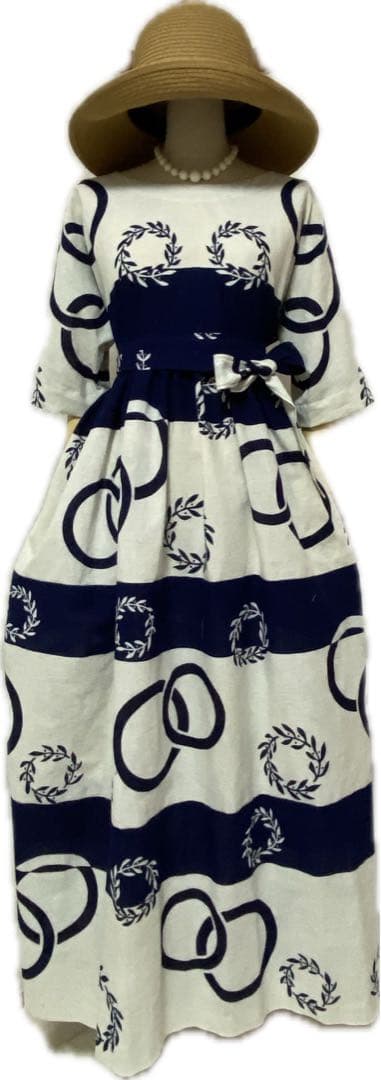 浴衣　反物　リメイク　マキシ丈　ワンピース