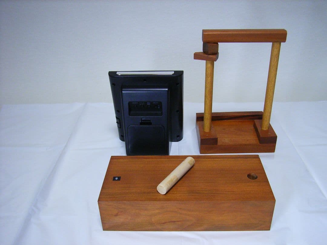 ５FSFABH欅板材電波目覚まし時計（カシオTQT-351NJ使用）TED対象外