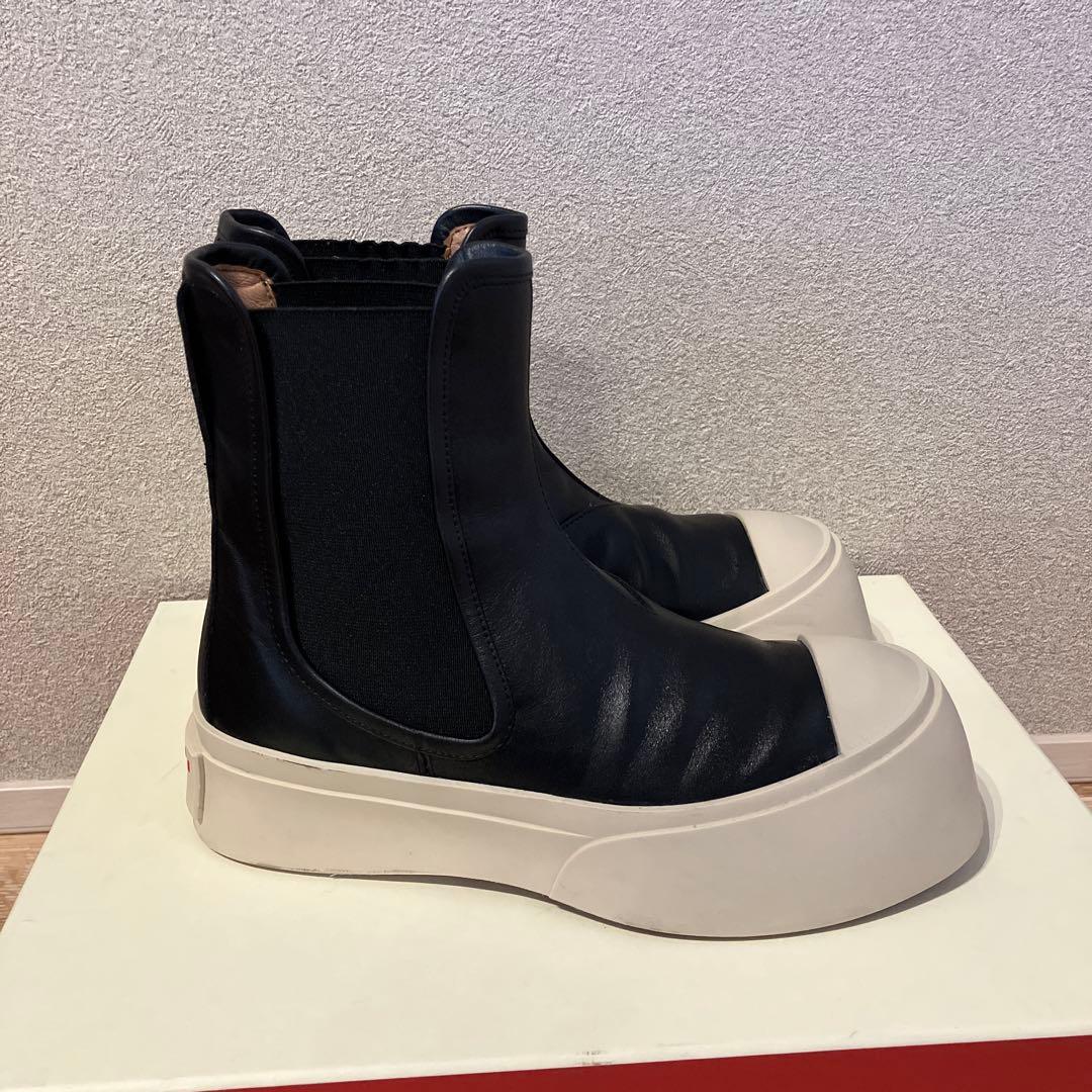 Marni Pablo ブーツ ブラック サイドゴア厚底ブーツ 35