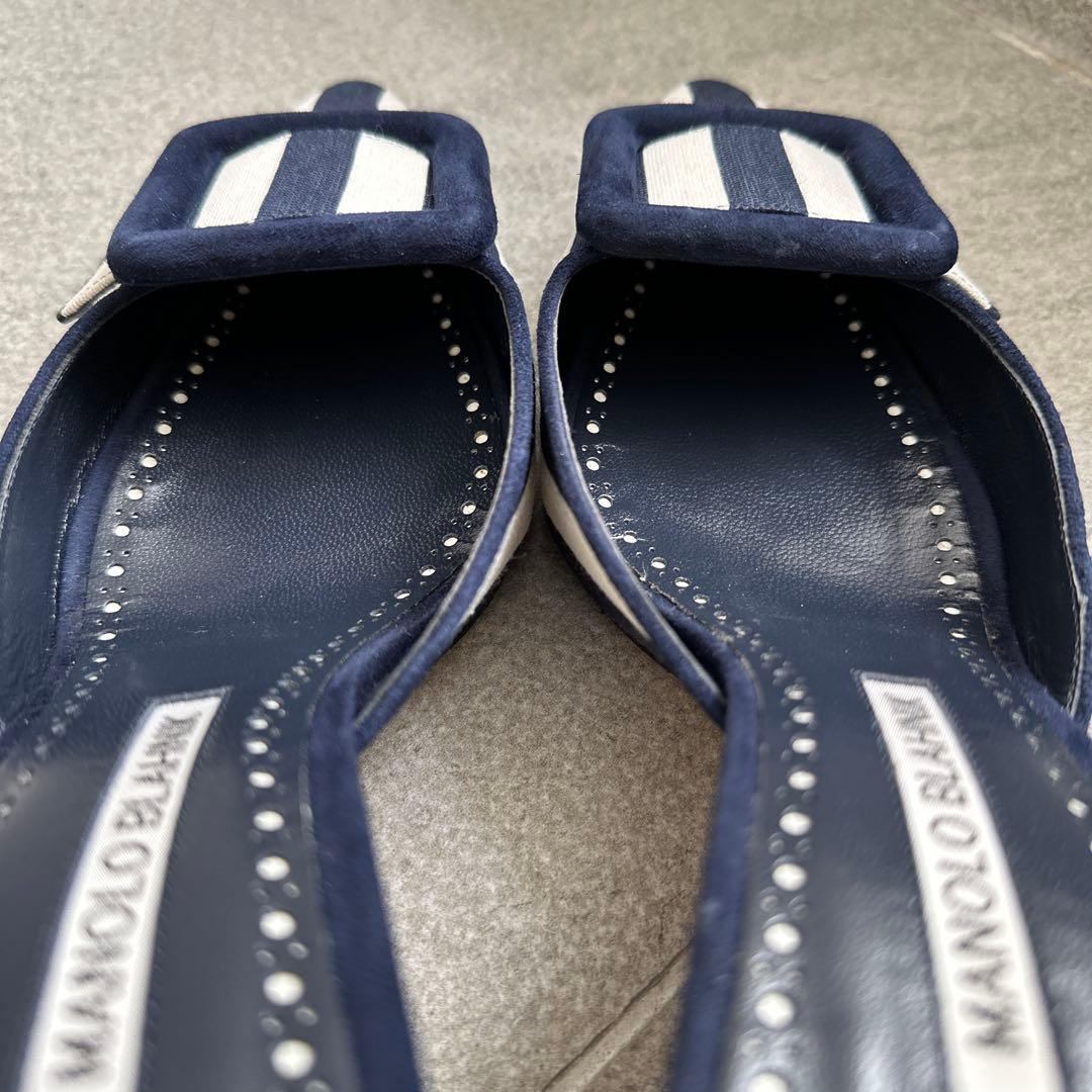 MANOLO BLAHNIK マノロブラニク メイセール ミュール 23.5