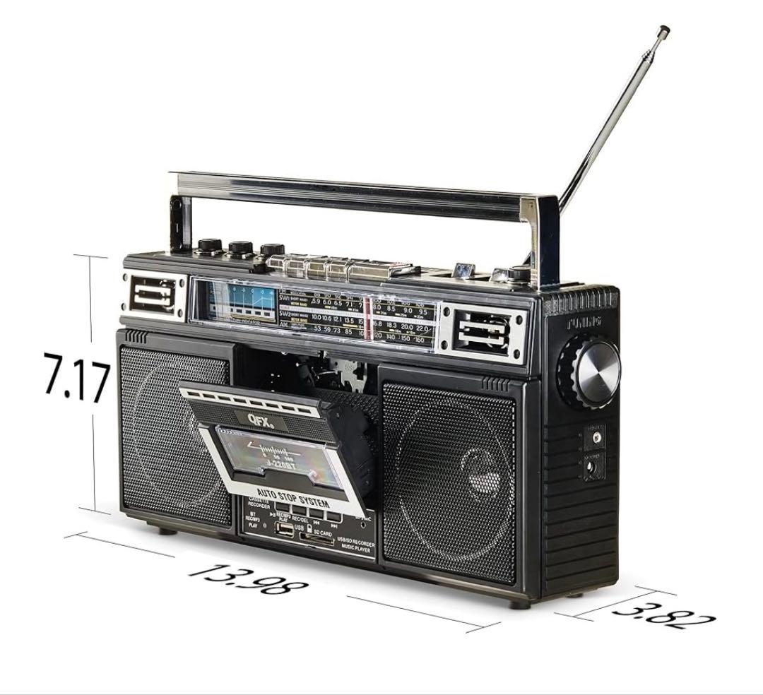 90年代 QFX J-220BT レトロカセットレコーダープレーヤー ラジカセ