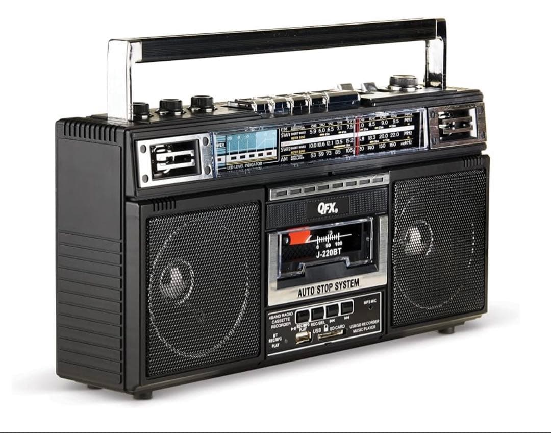 90年代 QFX J-220BT レトロカセットレコーダープレーヤー ラジカセ