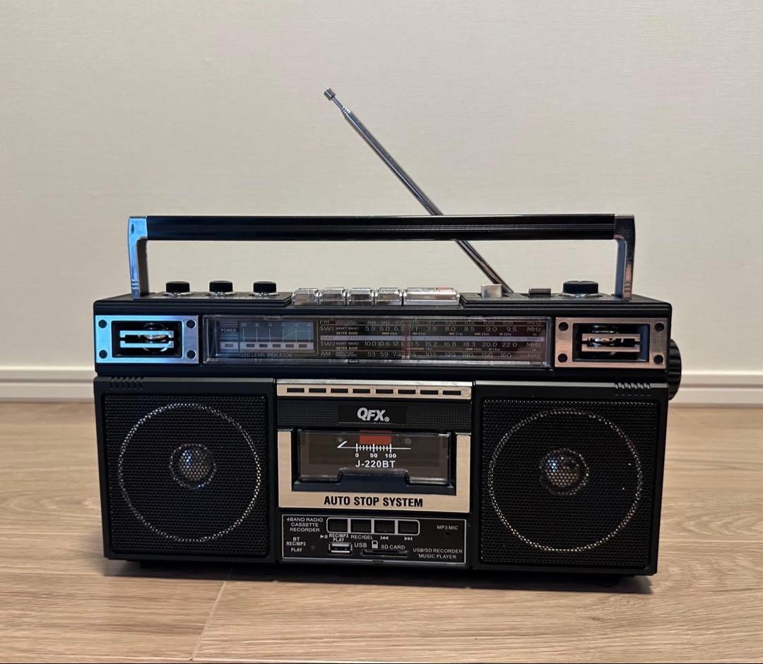 90年代 QFX J-220BT レトロカセットレコーダープレーヤー ラジカセ
