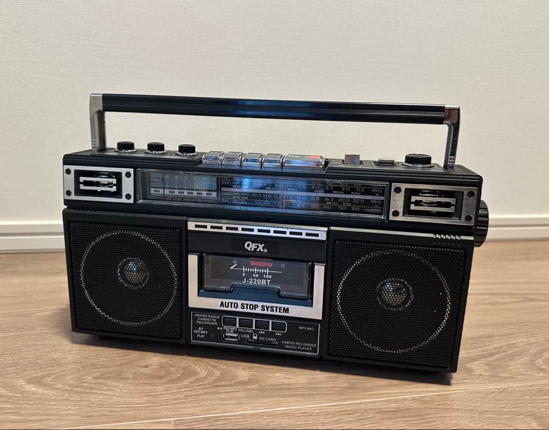 90年代 QFX J-220BT レトロカセットレコーダープレーヤー ラジカセ