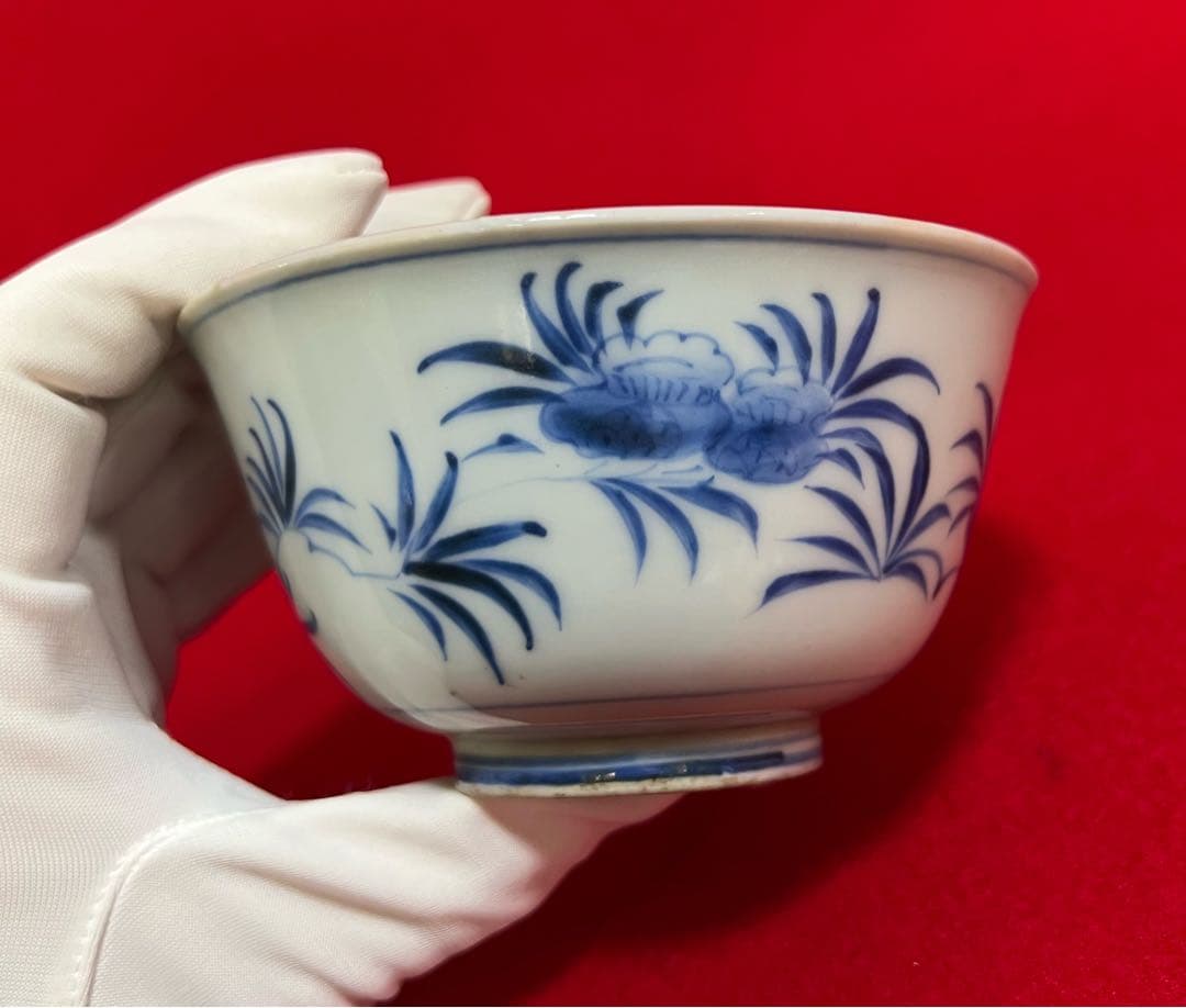 中国美術 古玩 柘榴文 染付 蓋碗 成化年製 蓋付茶碗　コレクション