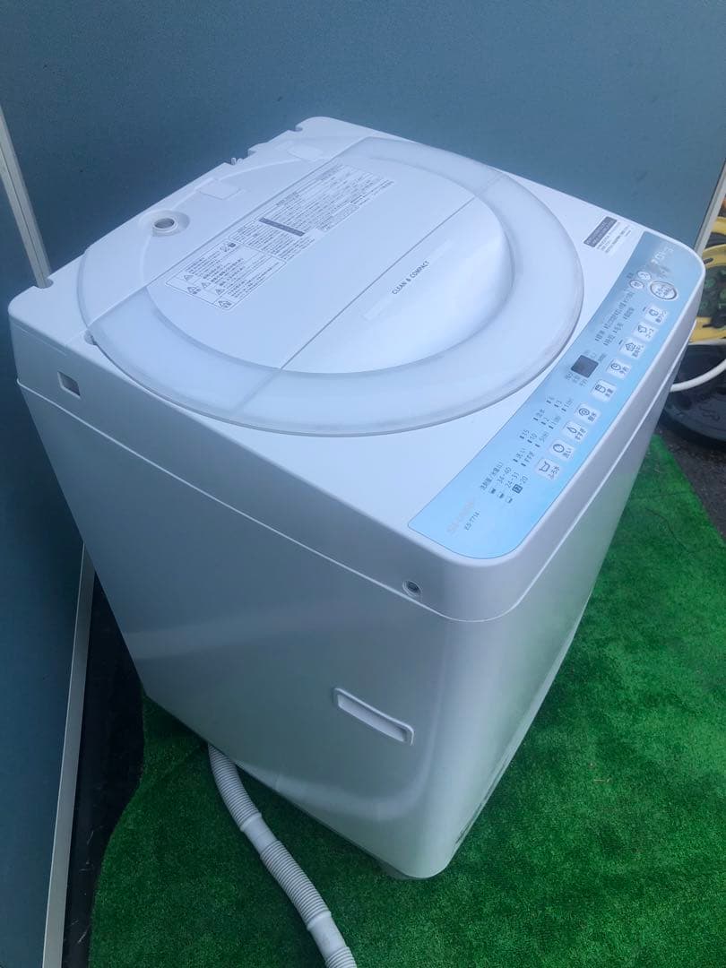 【2022年　7kg】SHARP ES-T714-W ホワイト 全自動洗濯機