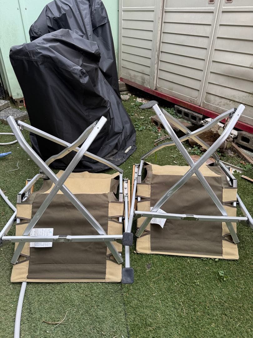 スノーピーク ローチェア30 2脚セット　竹集成材アーム 折りたたみ　キャンプ