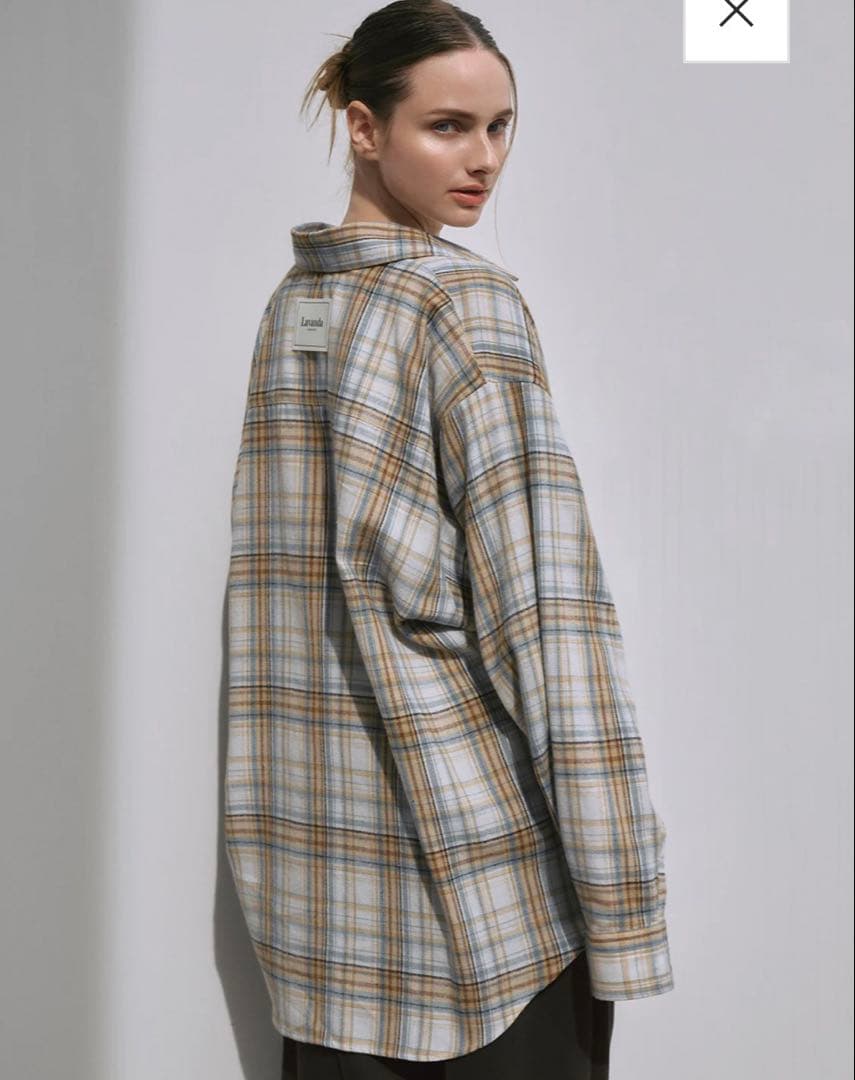 LAVANDA(ラバンダ) オーバーチェックシャツ - BEIGE