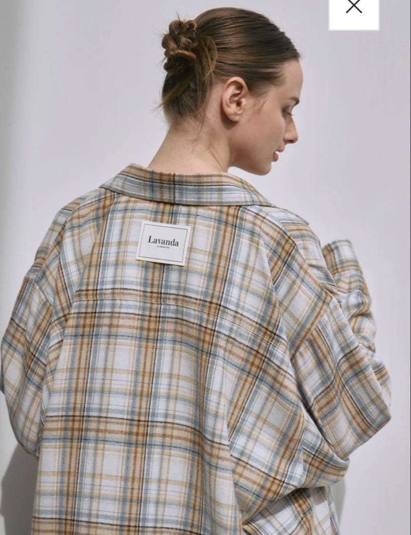 LAVANDA(ラバンダ) オーバーチェックシャツ - BEIGE