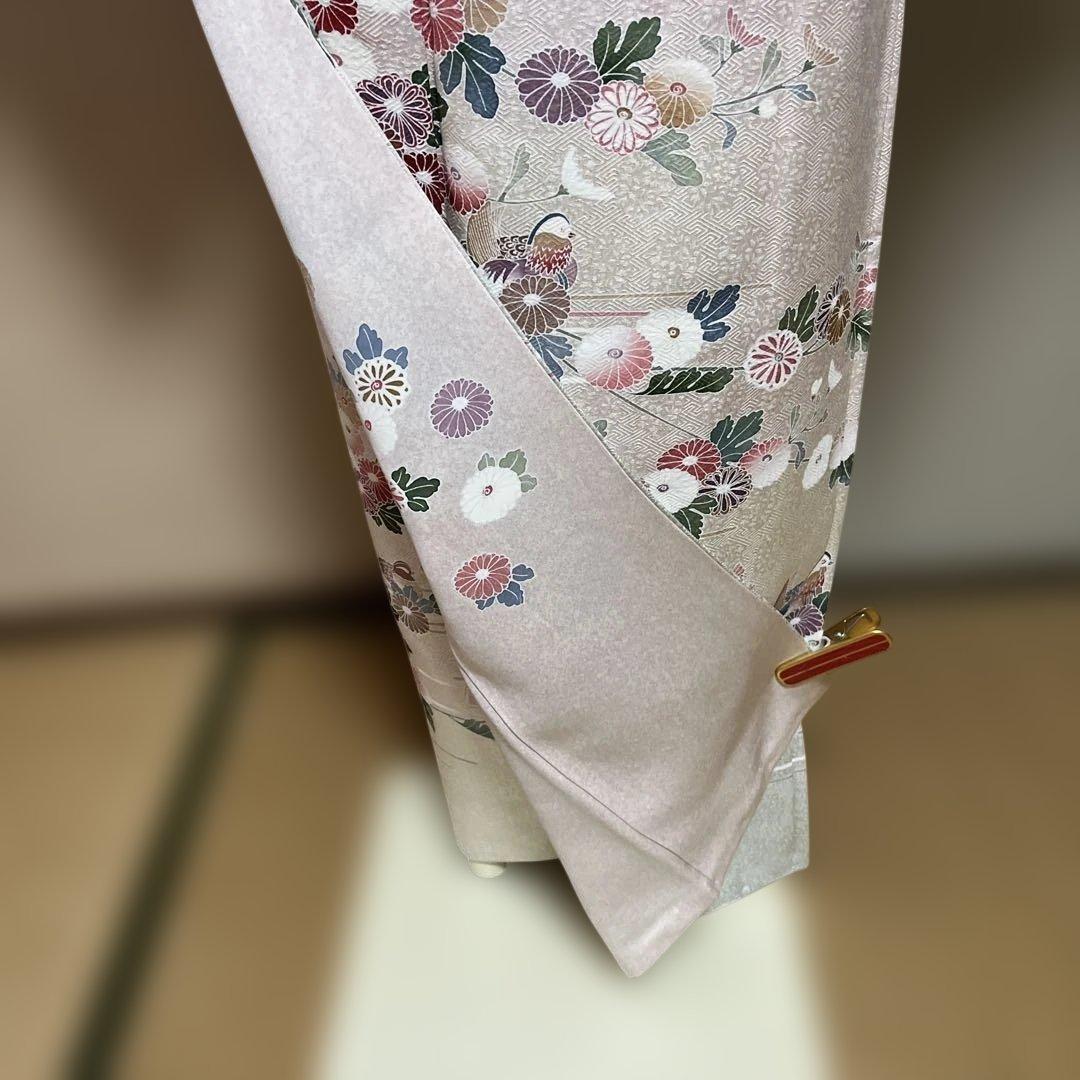 訪問着　鈴乃屋謹製　共八掛　ガード加工　落款あり　身丈156裄68