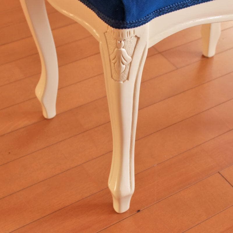 猫脚スツール エレガント 青 ロココ風 ブルー かわいい 222-1404