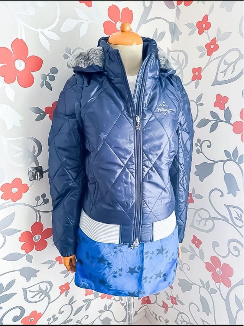 キャロウェイ【新品】ゴルフウェア〈特典有〉４WAY ダウン 保温 ネイビー