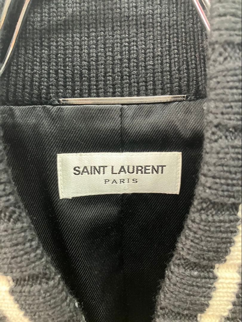 SAINT LAURENT バックロゴテディジャケットブルゾン