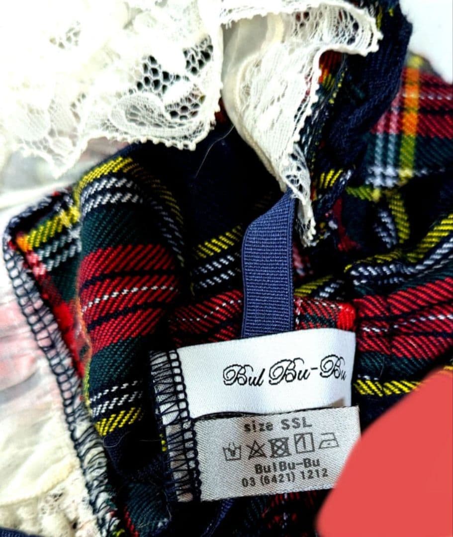 新品未使用　Bul bu-bu　ブルブブ　タータンチェック　ワンピース