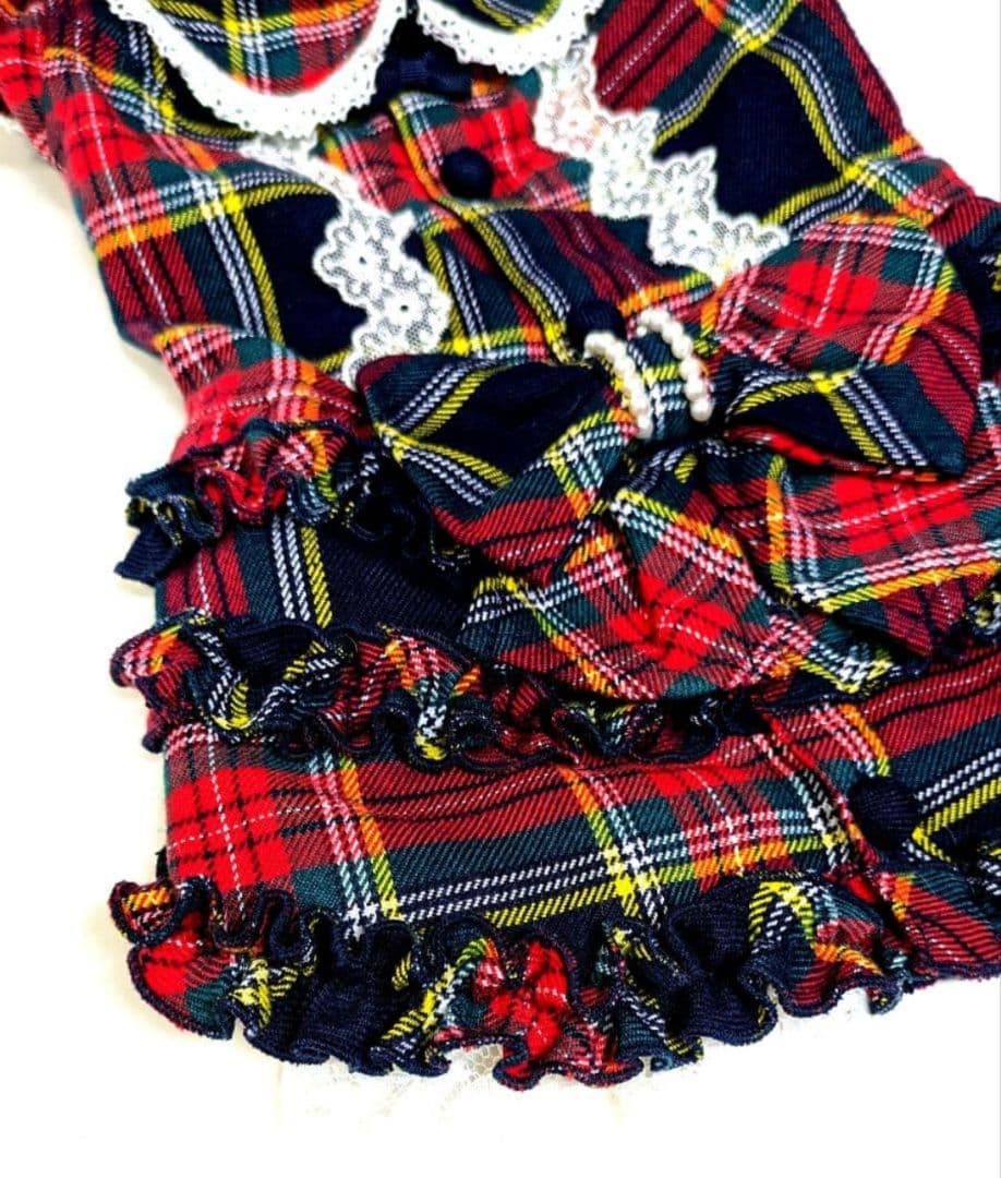 新品未使用　Bul bu-bu　ブルブブ　タータンチェック　ワンピース