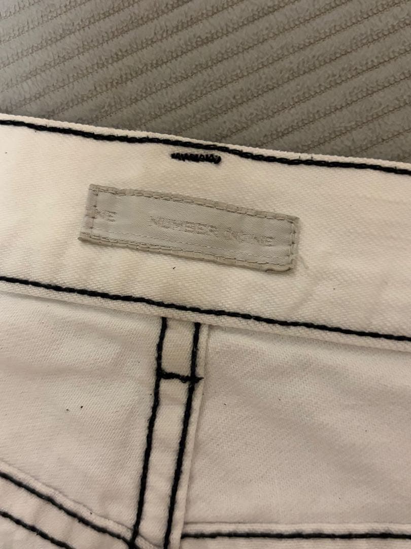 02ss Number (n)ine モダンエイジ期 ホワイト デニム ダメージ