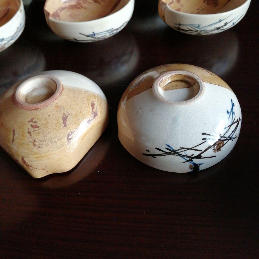 富士形三保の松原向付　12cm　10客　幕末〜大正期