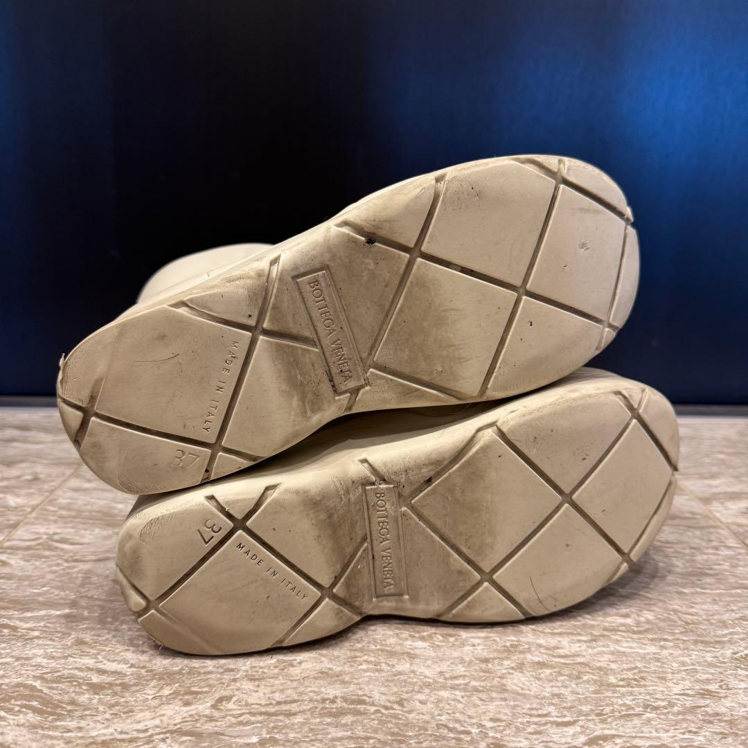 BOTTEGA VENETA パドルブーツ パドルアンクルブーツ 37 ホワイト