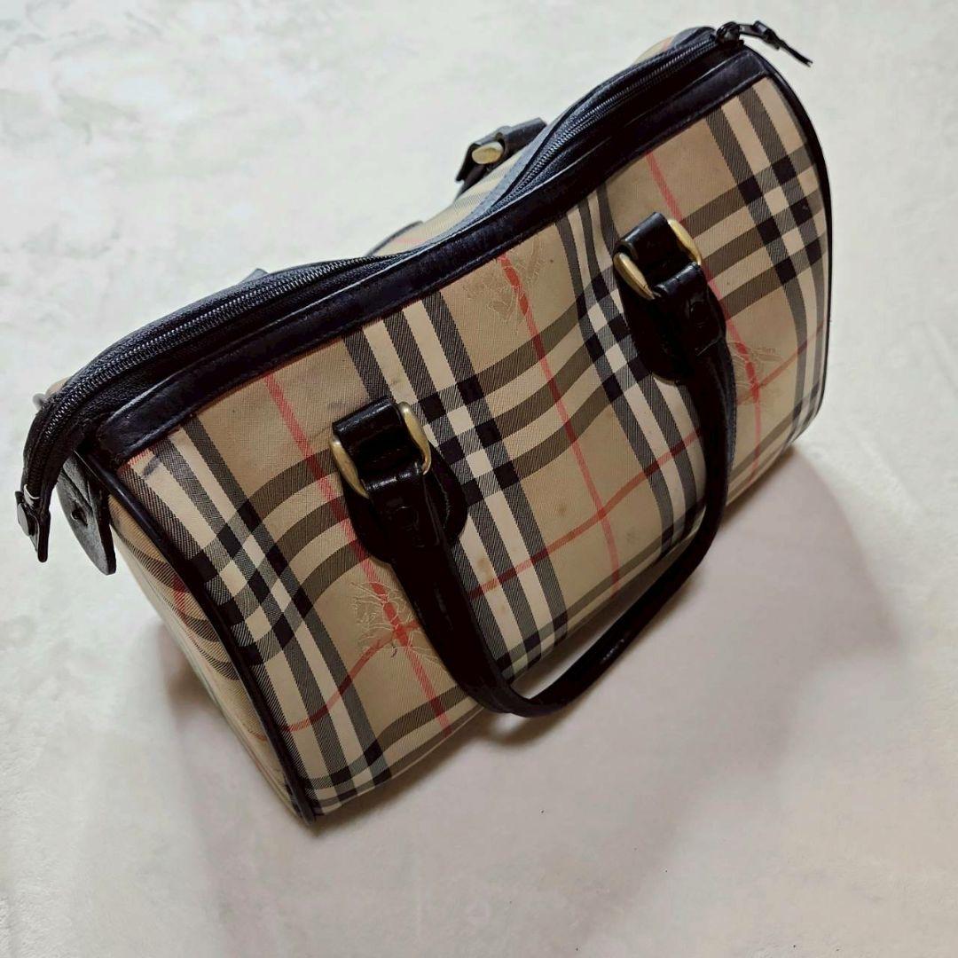 Burberrys バーバリーズ ノバチェック ハンドバッグ ホースロゴ レトロ