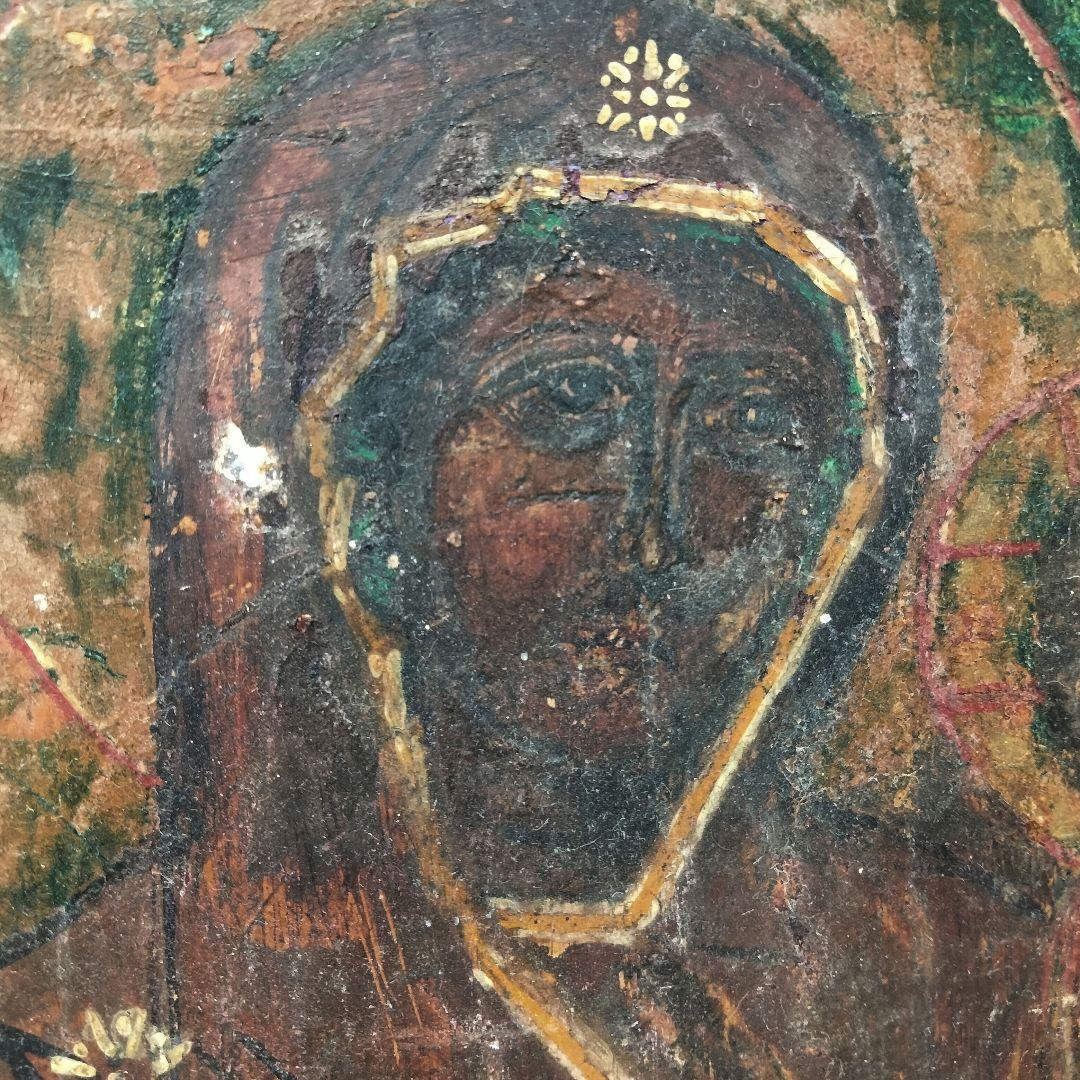 Ｍ170-3 隠れキリシタン肉筆板絵『ウラジーミルの生神女』　DD