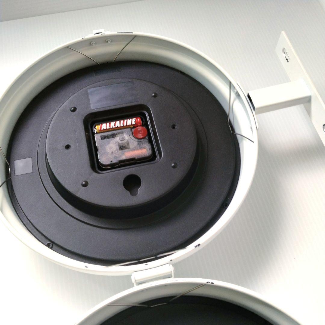 壁掛け 両面時計 ウォールクロック インテリア ホワイト 壁付け