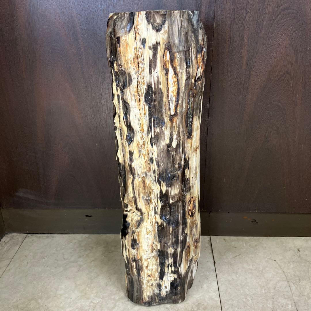 E-4 昭和レトロ 珪化木 化石 木の化石 鑑賞石 置物 飾り インテリア