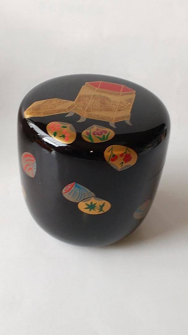 山中塗工房 冴 作 貝桶蒔絵 大棗 棗 共箱 共布 漆器 抹茶 茶道具 新品