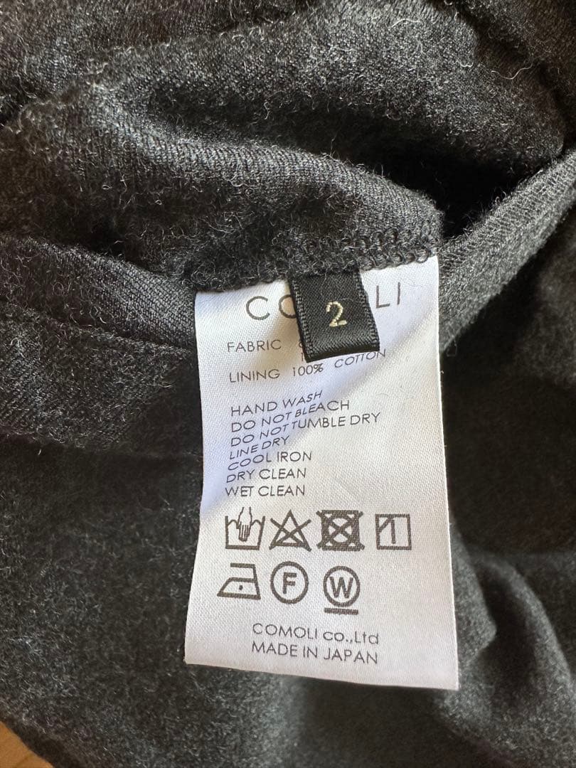 COMOLI 22ss ウールシルクセットアップ