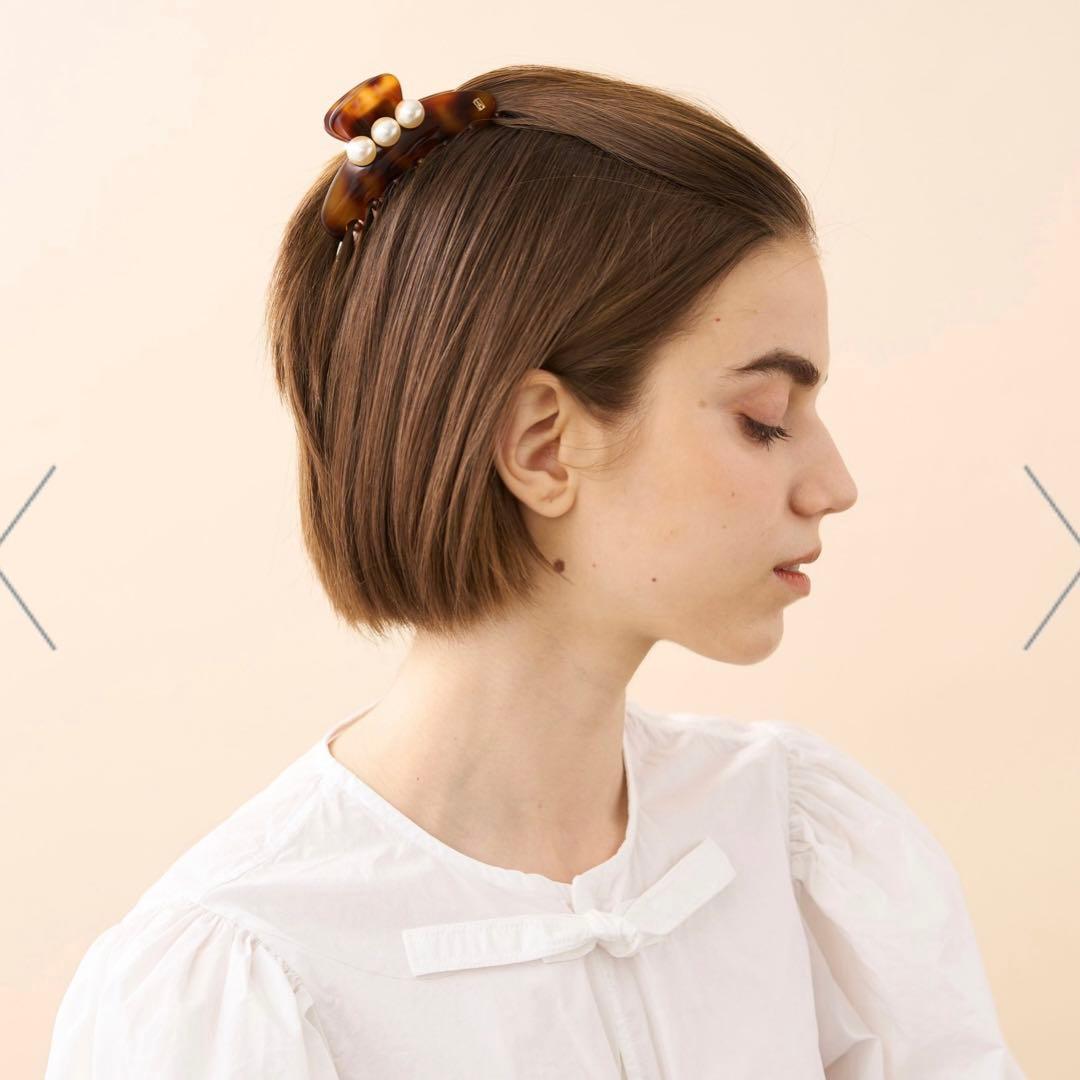 ALEXANDRE DE PARIS パール　ヘアクリップ　Mサイズ