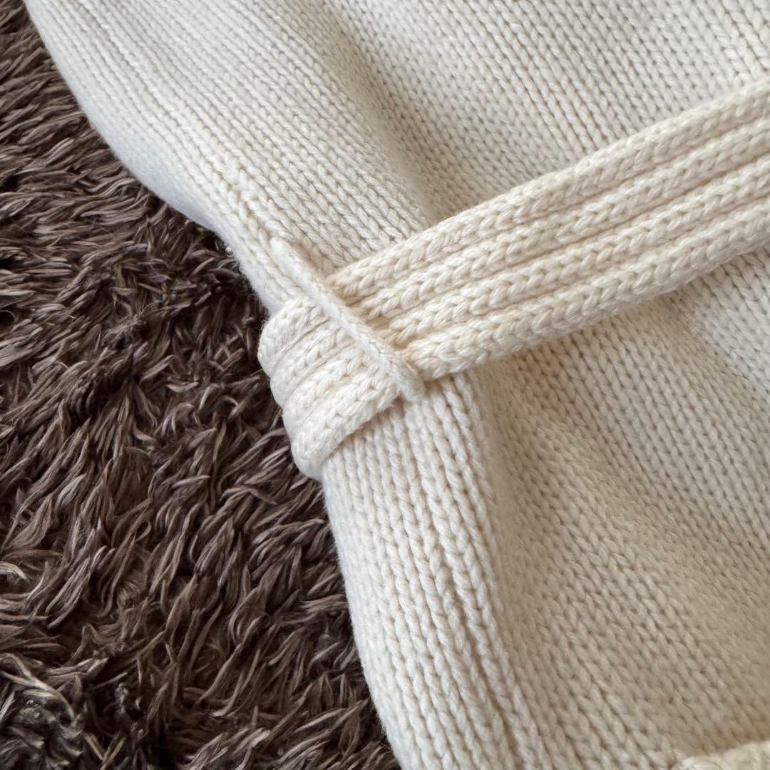 マックスマーラ カシミヤ混 フーディー カーディガン ベルト ウォッシャブル M