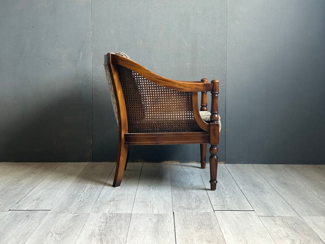 ②karimoku カリモク　1Pソファ　ソファ　コロニアル　洋風　ラタン　nn