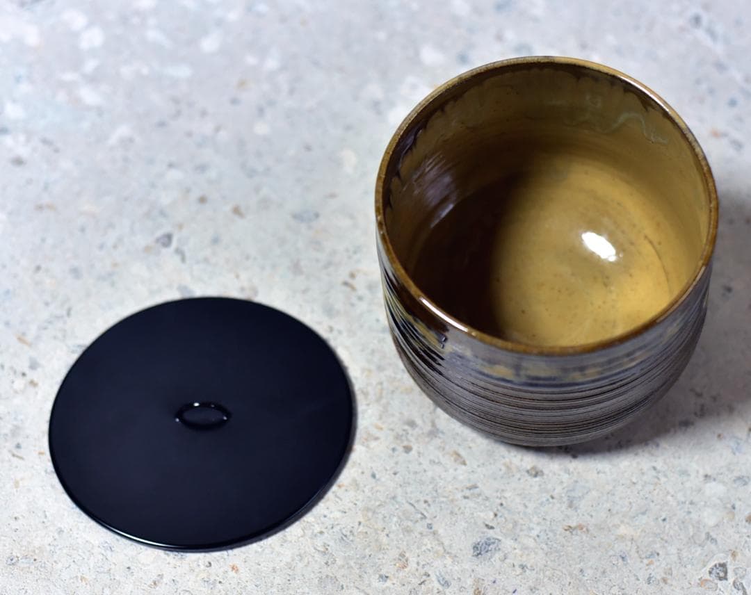 平安嘉祥造　高取写水指【極上品】　お茶道具／共箱