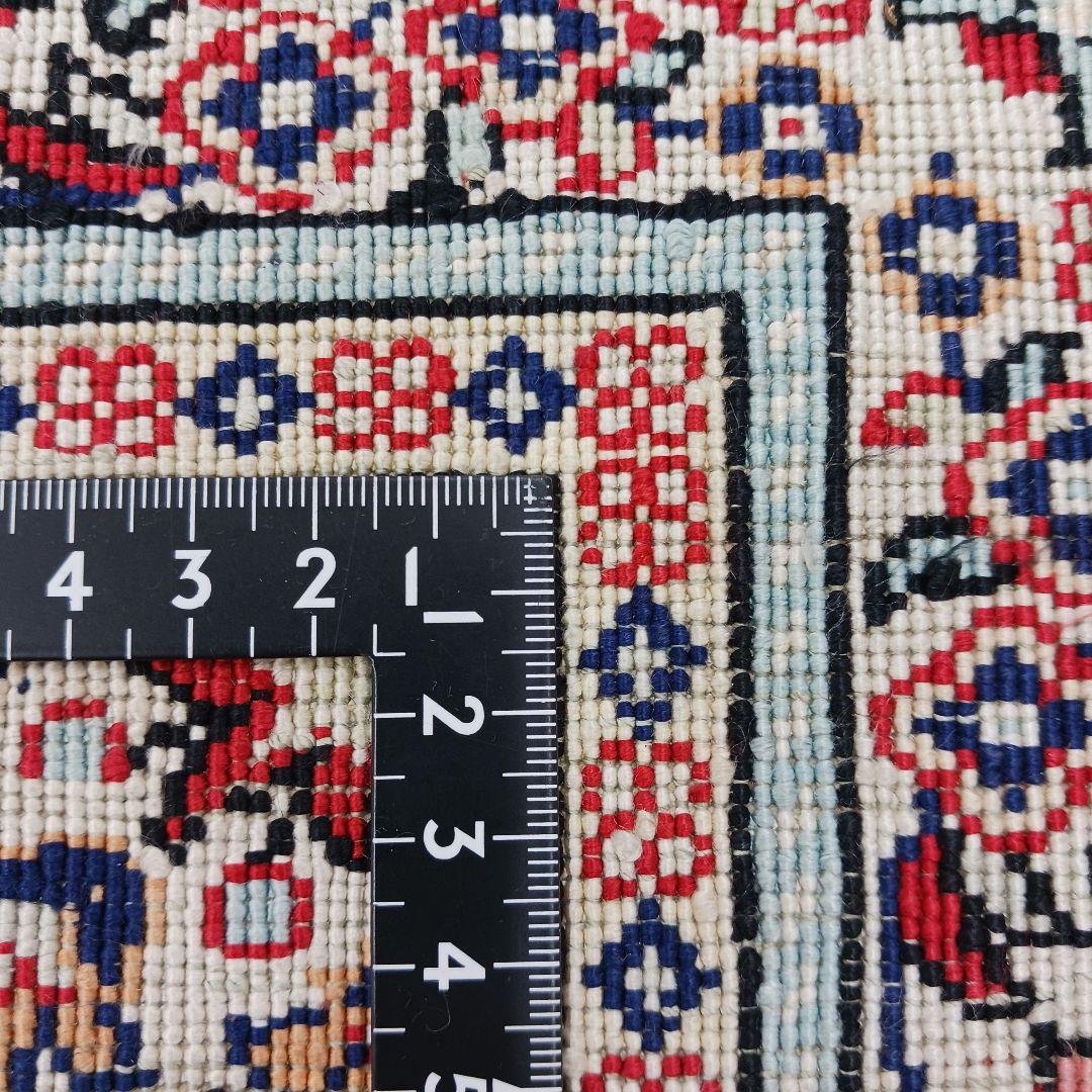 Y2756 トルコ絨毯 カイセリ シルク100% 手織り 135×91㎝