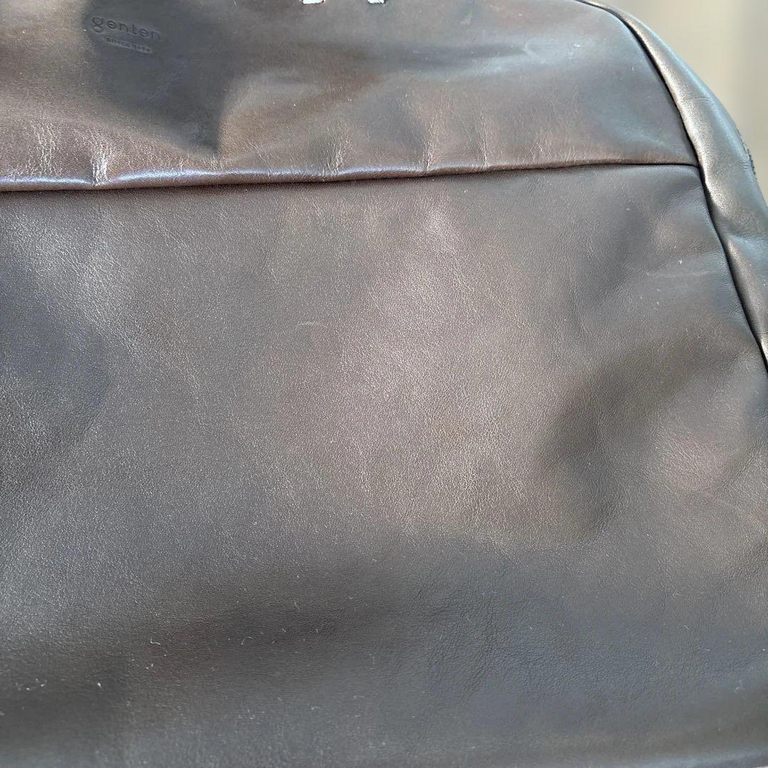 genten レザーボストンバッグ