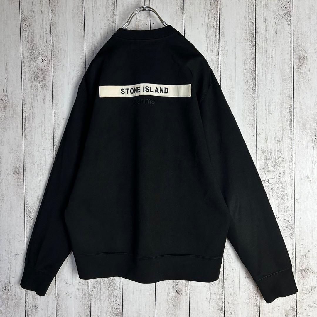 6057【希少デザイン】ストーンアイランド‪☆ビッグ刺繍ロゴ入りスウェット