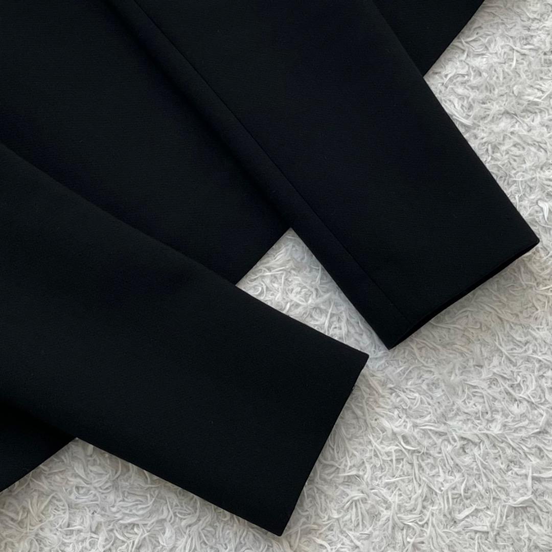 極美品✨ヨーコチャン パール ブラウス プルオーバー 伸縮性 ブラック 黒 36