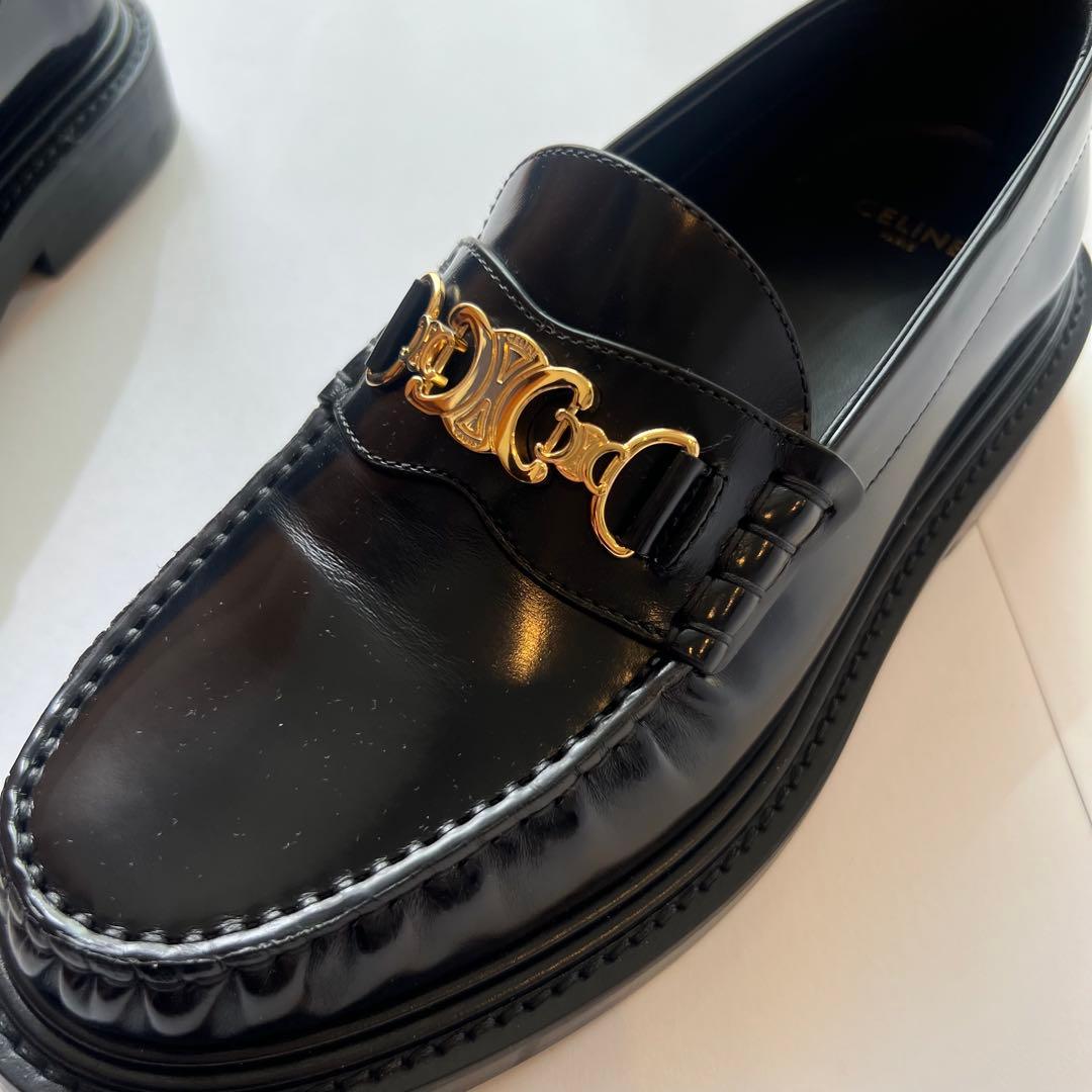 【美品】CELINE/セリーヌ　ユニヴェルシテ トリオンフ チェーンローファー