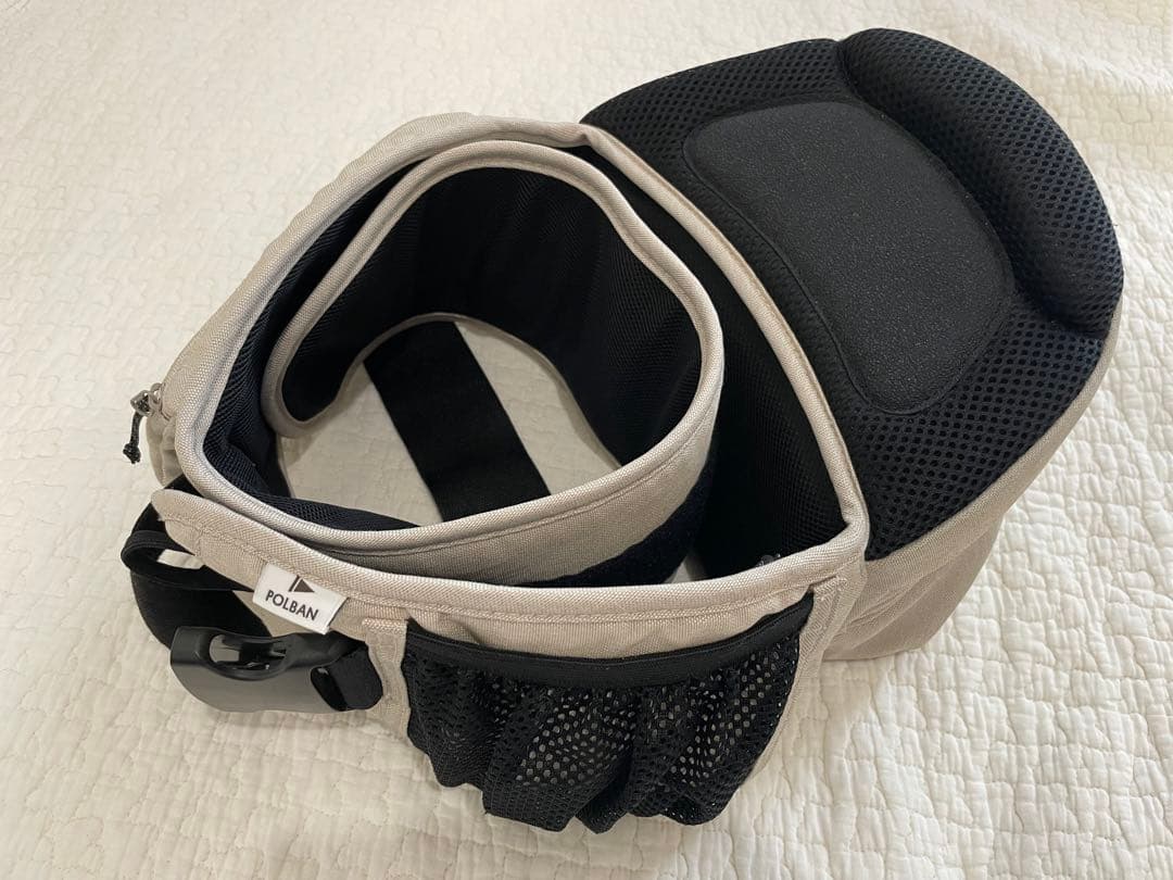 【美品】POLBAN ヒップシート ベージュ　シングルショルダーベルト　セット