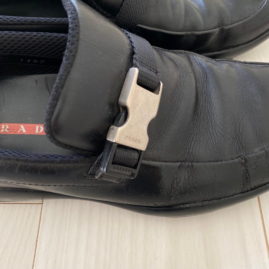 靴 1990s archive prada sports leather shoes