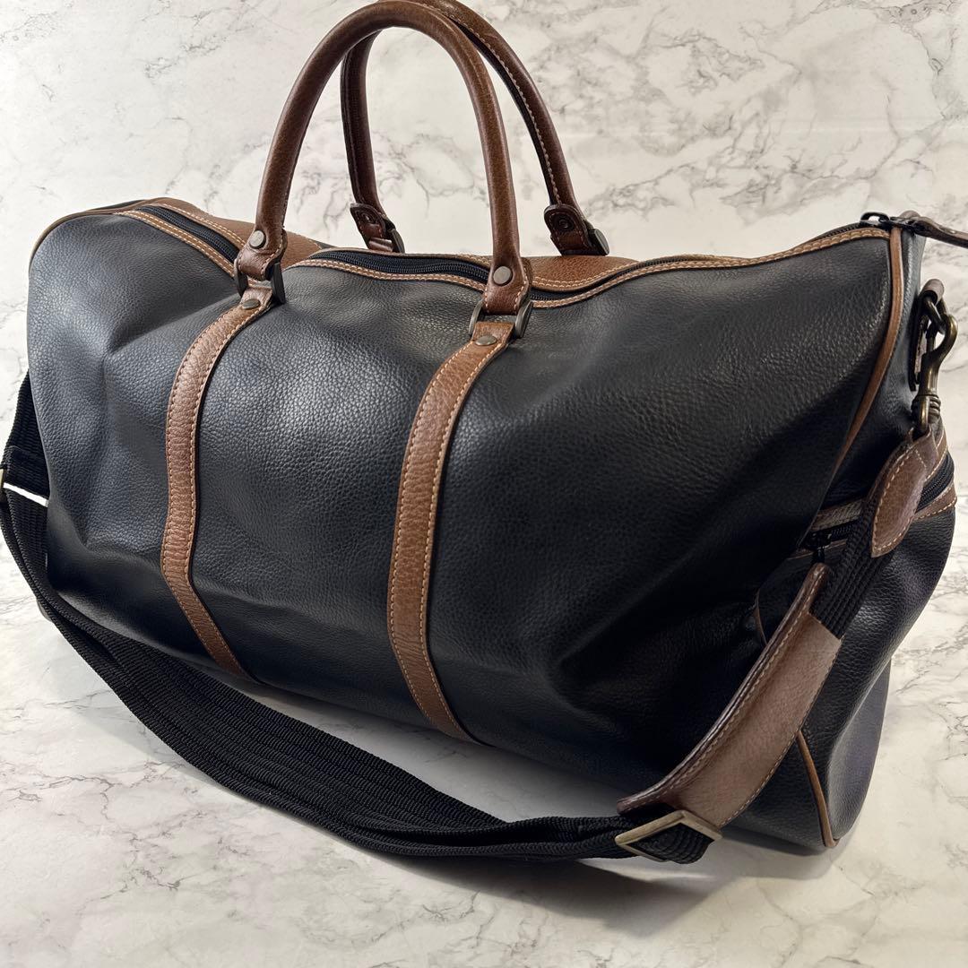 ヴィンテージ maruem マルエム 本革 レザー切替 ボストンバッグ 旅行