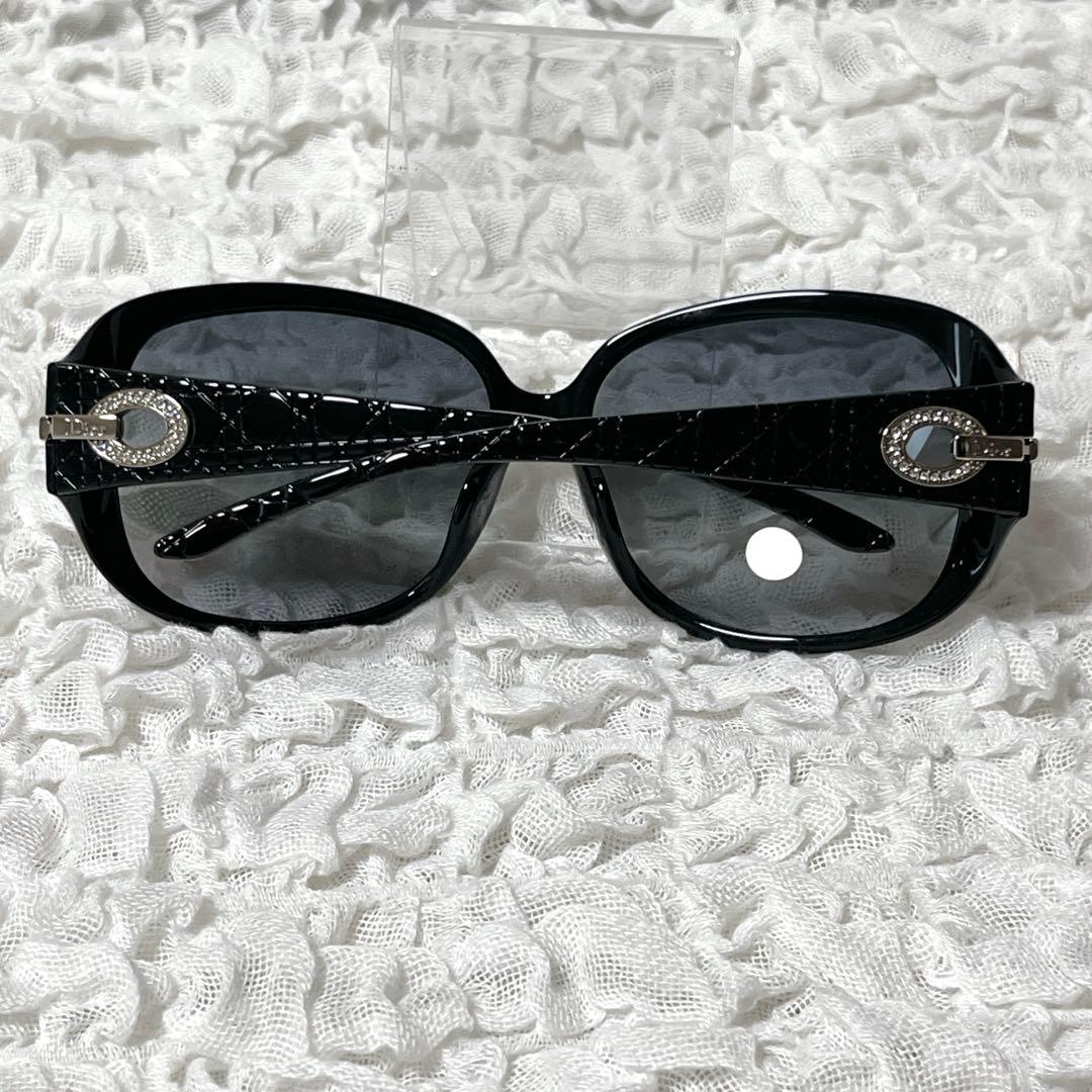 希少✨ラインストーン　Dior ブラック ラウンド型 サングラス　クロコ