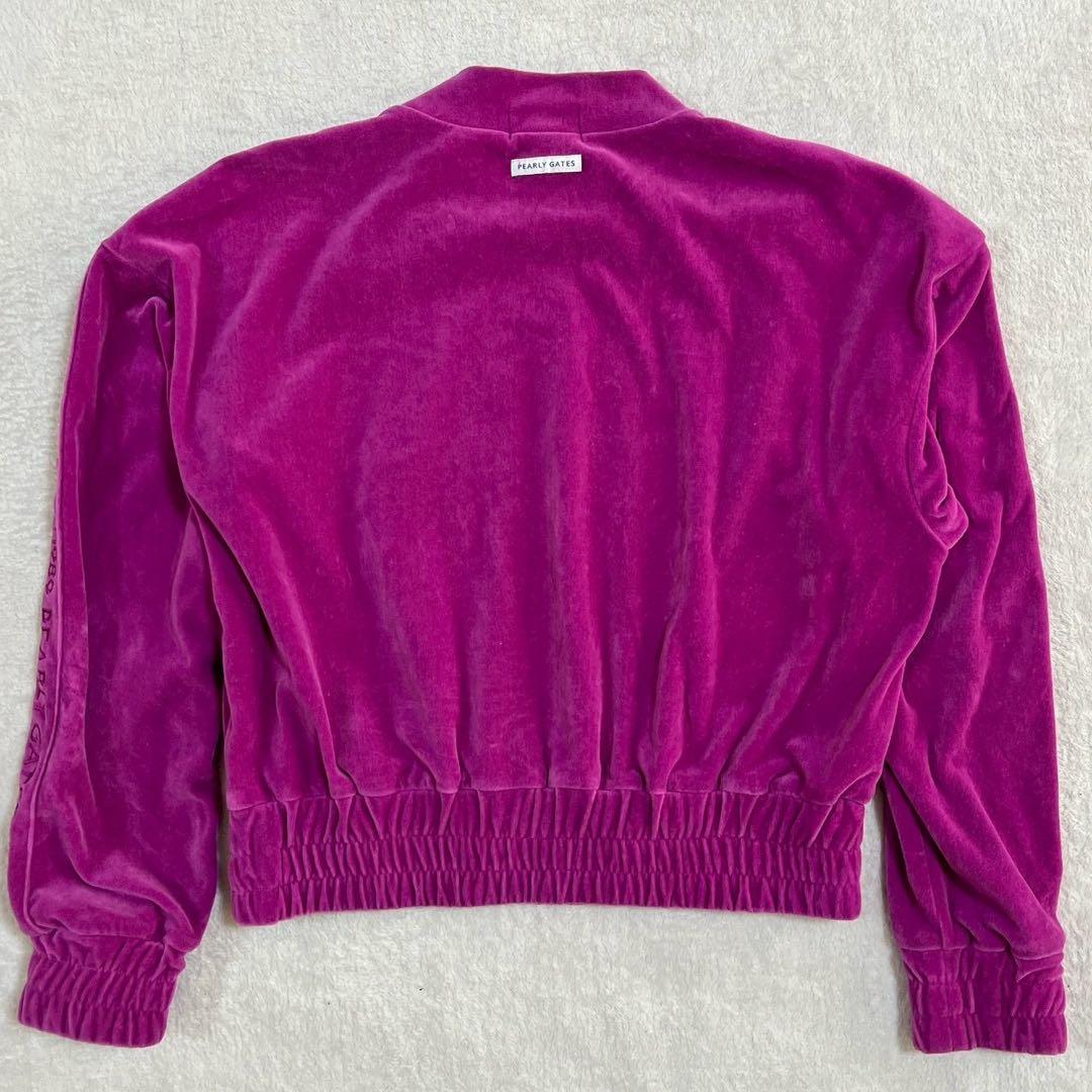 美品　パーリーゲイツ　セットアップ　近年　ベロア モックネック　スカート　ピンク