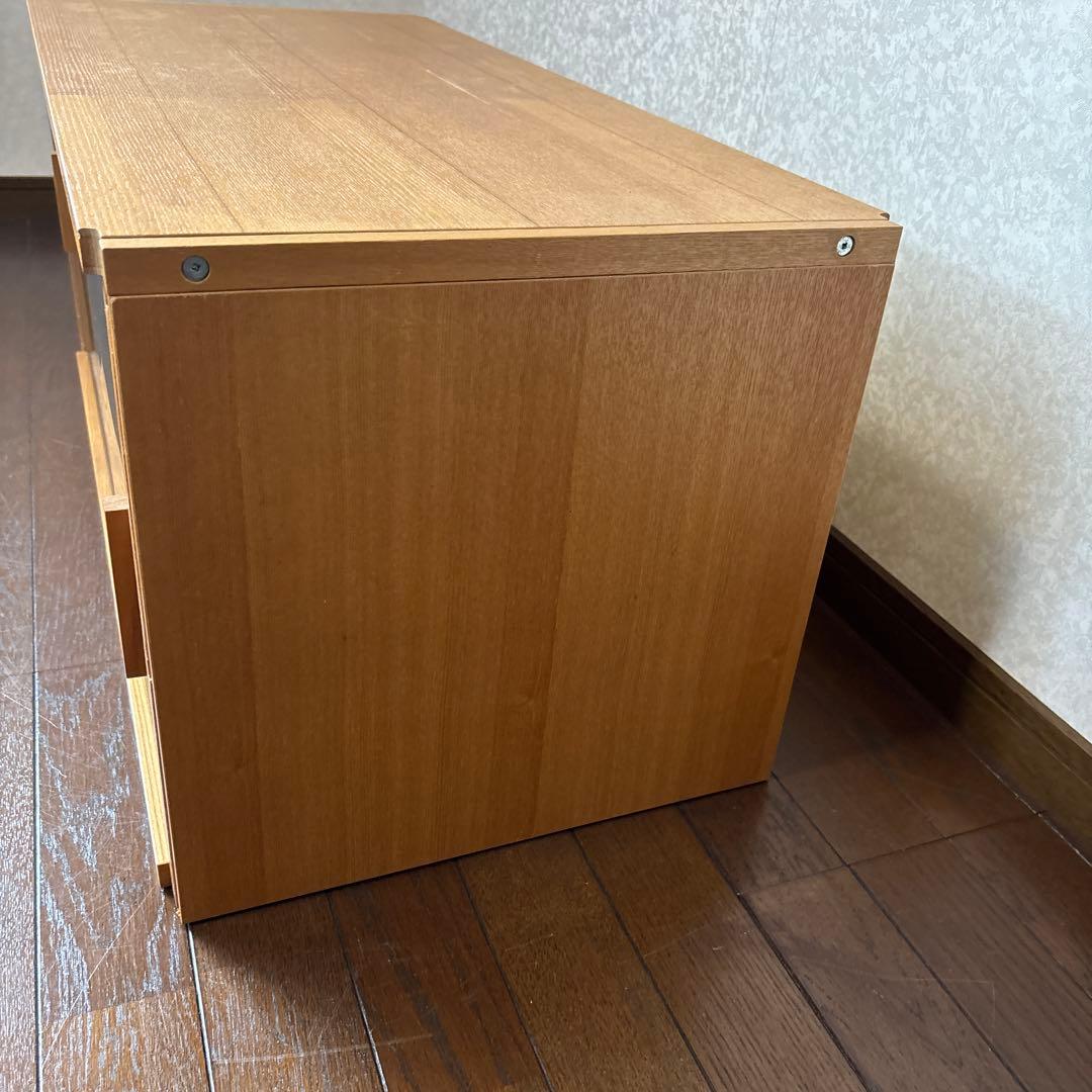 【良品】無印良品 ステンレスユニットシェルフ 用 収納 ボックス ガラス引き戸